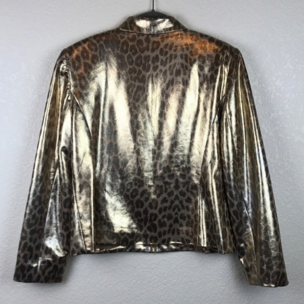 Giancarlo Ferrari Leopard Print Blazer Jacket - Picture 14 of 16